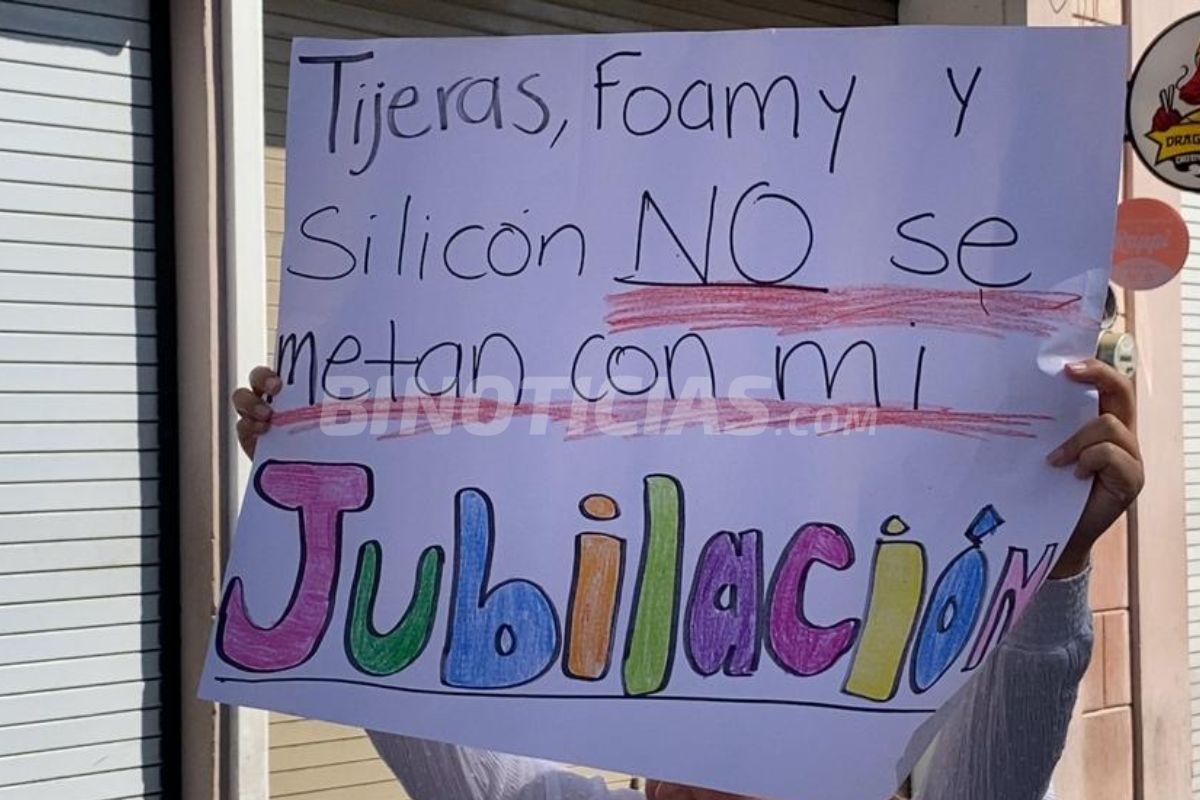 Portaban carteles y lonas.