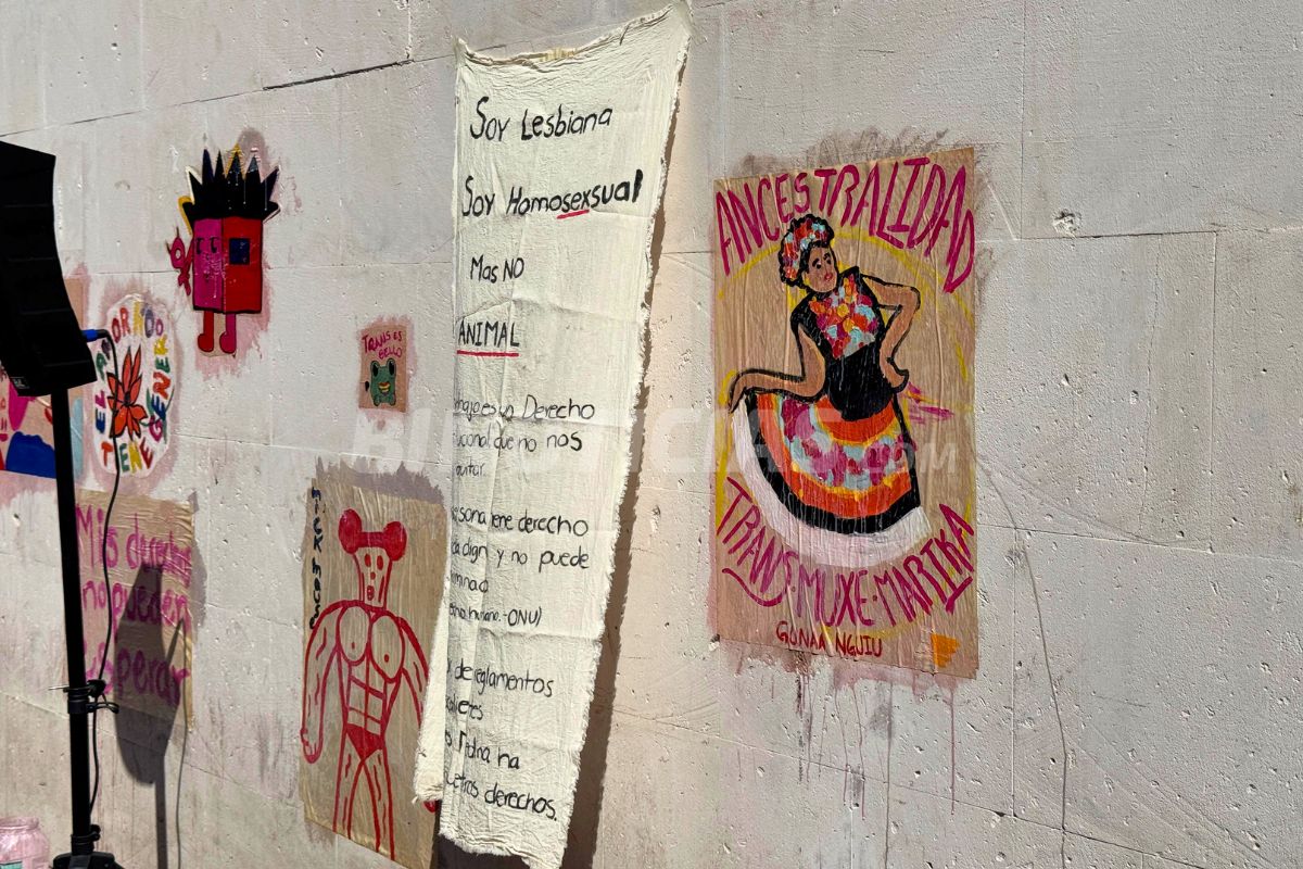 Consignas y textos pegados.