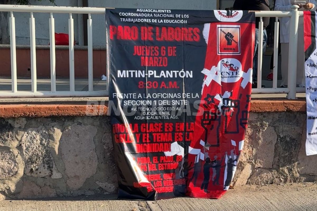 Cartel de la convocatoria a paro.