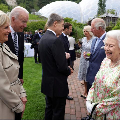 Reina Isabel II, Joe Biden, Jill Bbiden