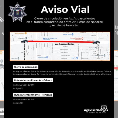 Aviso vial 