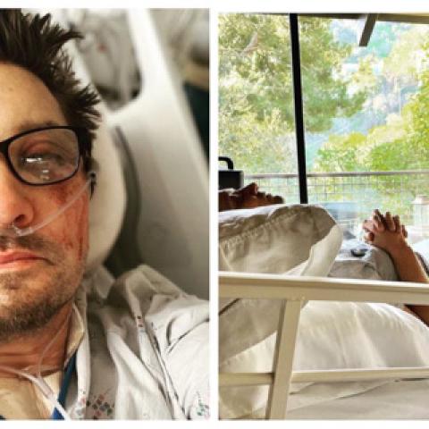 Jeremy Renner continúa su recuperación en casa 