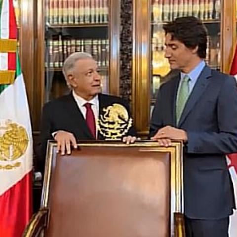 AMLO con Trudeau 