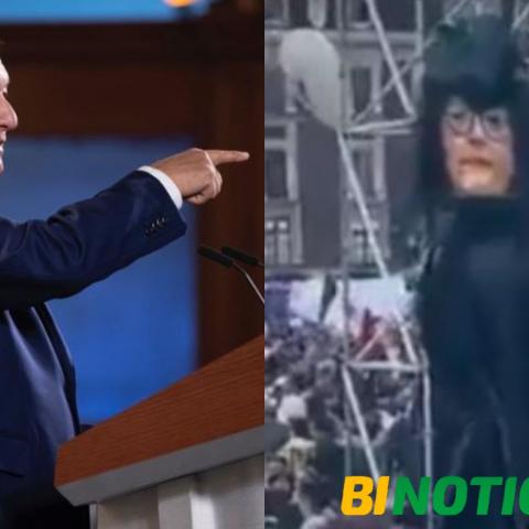 López Obrador condena quema de figura de la ministra Norma Piña