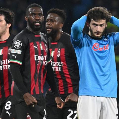 Napoli 1-1 Milan (1-2 global)