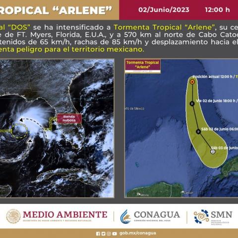 Se forma "Arlene", la primera tormenta tropical de la temporada