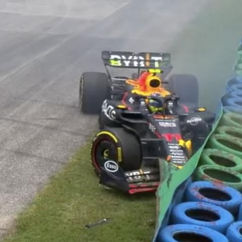 Checo choca en las primeras prácticas del GP de Hungría