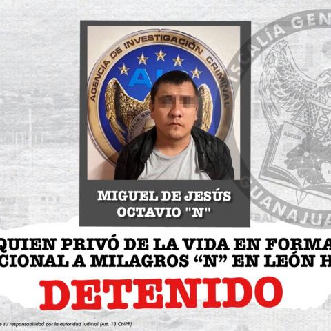 Detenido por feminicidio 