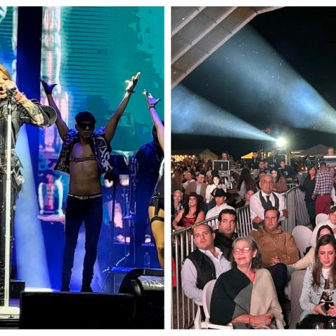 Alejandra Guzmán ofreció concierto entre viñedos en Aguascalientes 