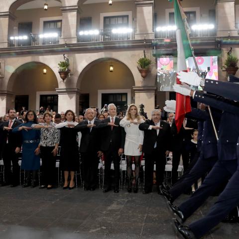 AMLO y Alfredo del Mazo en su Sexto Informe 