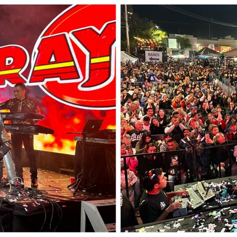 Grupo Samuray llenó la plaza de Pabellón y se tomó fotos con fans 