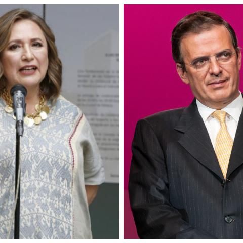 Xóchitl Gálvez y Marcelo Ebrard 