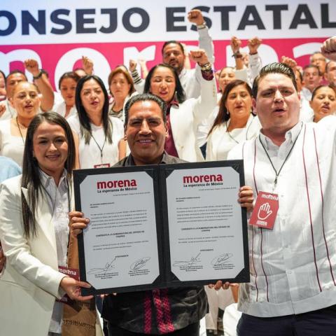  Eduardo Ramírez como su candidato a gobernador de Chiapas