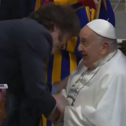 Javier Milei y el papa Francisco