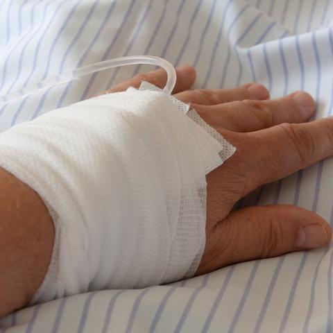 Paciente recibiendo quimioterapia