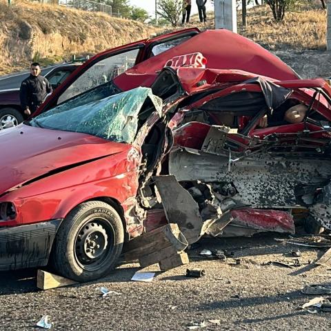 Fuerte choque en la entrada a Calvillito; confirmado un fallecido