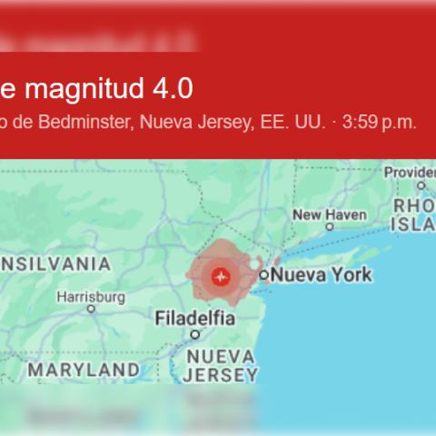 Sismo en Nueva Jersey 