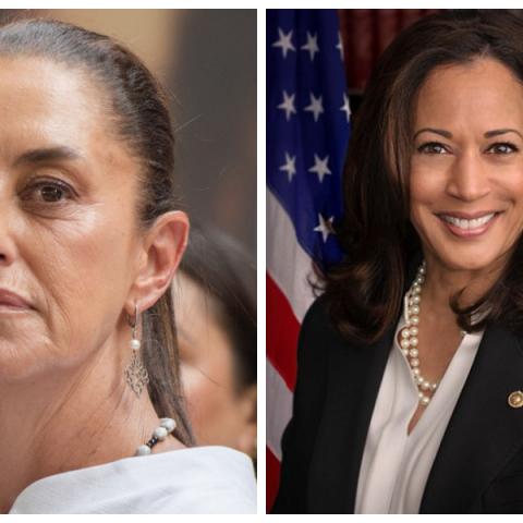 Claudia Sheinbaum y Kamala Harris 