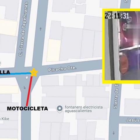 El motociclista perdió la vida en un hospital tras ser embestido por una patrulla de la Policía Estatal