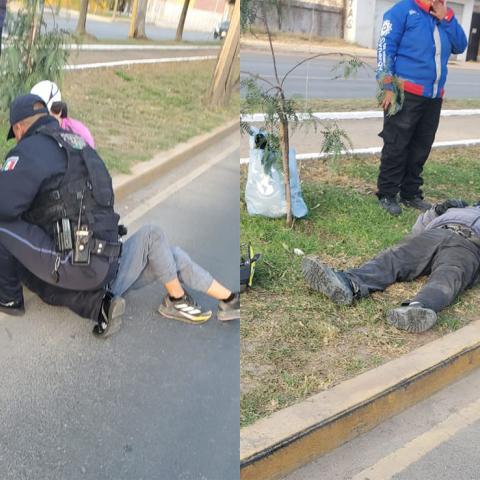 El conductor de la moto fue detenido en el lugar debido a que la víctima tuvo que ser trasladada a un hospital