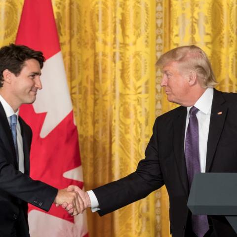 Justin Trudeau y Donald Trump 