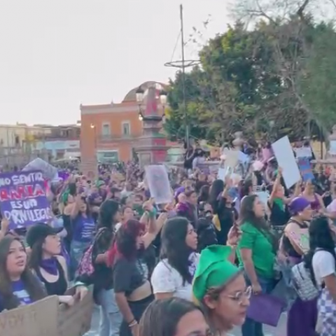 Manifestación 8 de marzo en Aguascalientes 