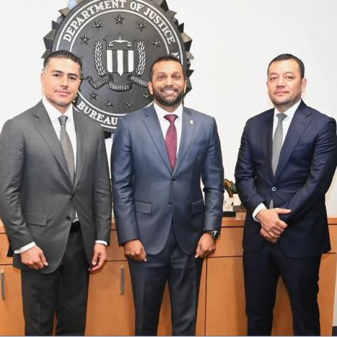 Omar García Harfuch y funcionarios del FBI 