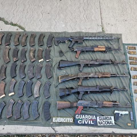 armas y cartuchos útiles asegurados 
