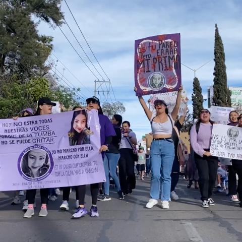 Una marcha libre de presencia partidaria, lo que pide PRD Ags para este 8M