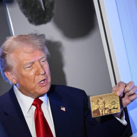 Trump presenta la imagen de "Gold Card"