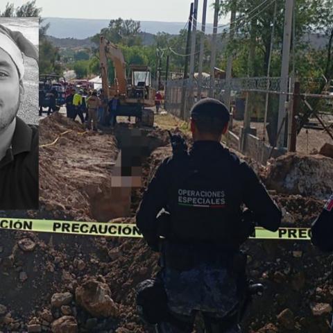 Confirman que no estaba en el interior de la zanja, pero estaba parado en la orilla cuando se desgajó el muro de tierra