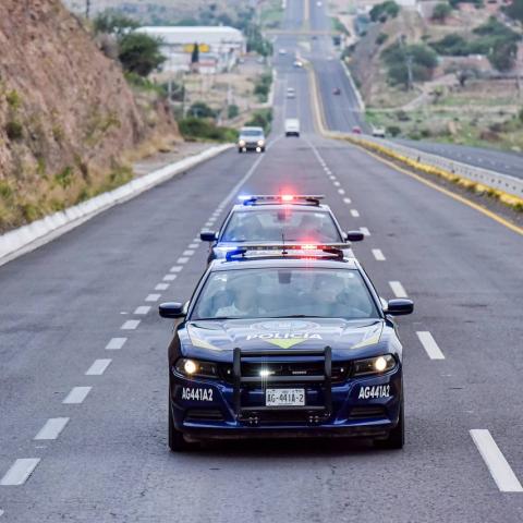 Policía en la carretera
