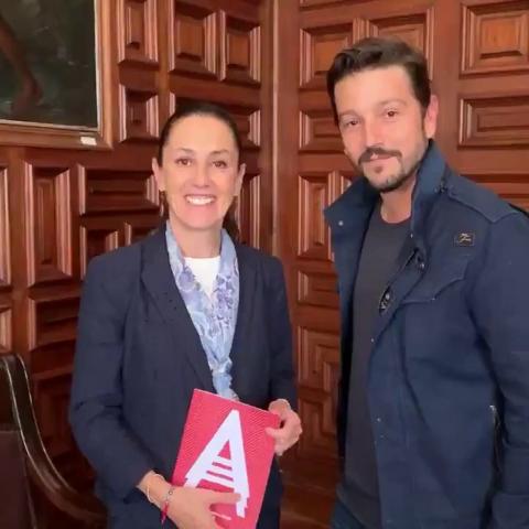 Diego Luna y Claudia Sheinbaum, entre las 100 personas más influyentes del mundo