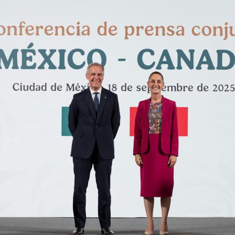 Claudia Sheinbaum y Mark Carney 