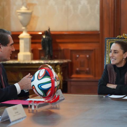 Claudia Sheinbaum y Henrique Braun