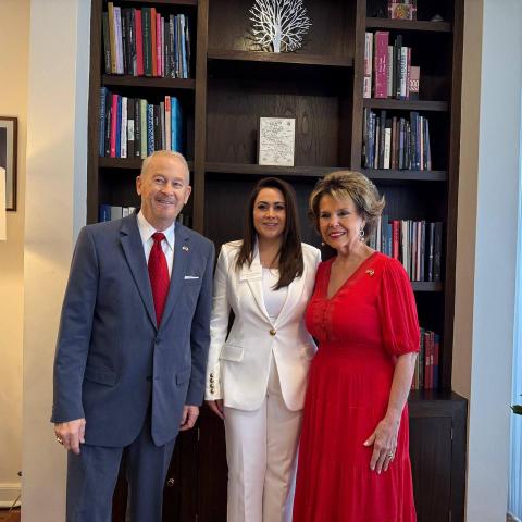 Tere Jiménez y embajador de Estados Unidos