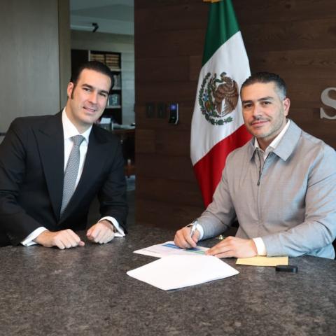 Miguel Torruco y Omar García Harfuch 