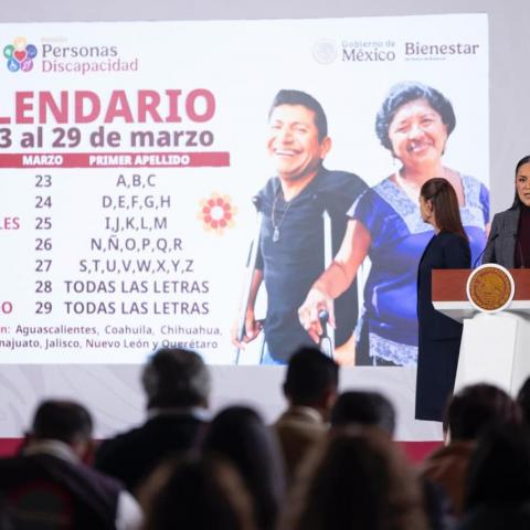 Inicia registro para la Pensión del Bienestar para personas con discapacidad