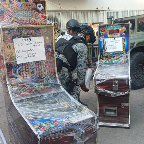 Operativo tragamonedas en Aguascalientes: decomisan más de 70