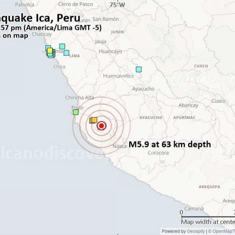 Se registra sismo de magnitud 6.1 en Perú; no se reportan víctimas