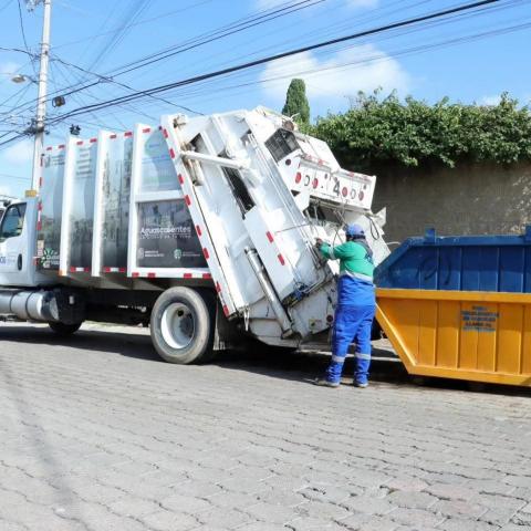 Recolección de residuos en la ciudad de Aguascalientes 