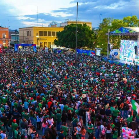 Aguascalientes: miles celebraron la victoria de México ante Ecuador en el Gigante Fan Fest