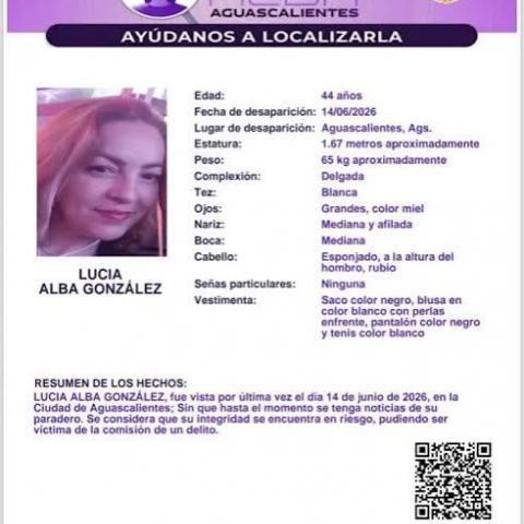 Ficha de búsqueda de Lucía 