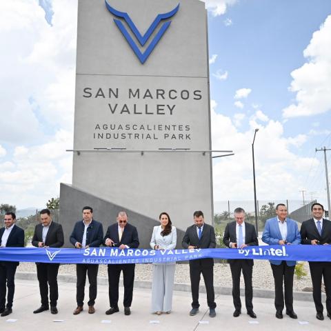 Tere Jiménez inaugura la primera etapa del Parque Industrial San Marcos Valley