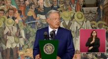 AMLO durante su Cuarto Informe de Gobierno 