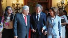 AMLO y Antony Blinken 