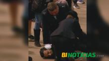 [VIDEO] Arrestan a hombre por tirar bandera del féretro de la reina Isabel II