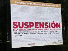 Profeco, suspensión