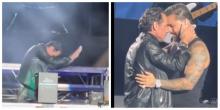 Maluma y Marc Anthony vivieron emotivo momento en pleno escenario 