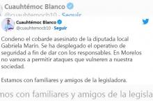 Cuahtémoc Blanco condena el asesinato 